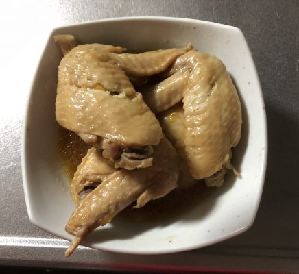 片麻痺の料理(手羽先のマーマレード煮)