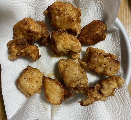 片麻痺の料理(唐揚げ)